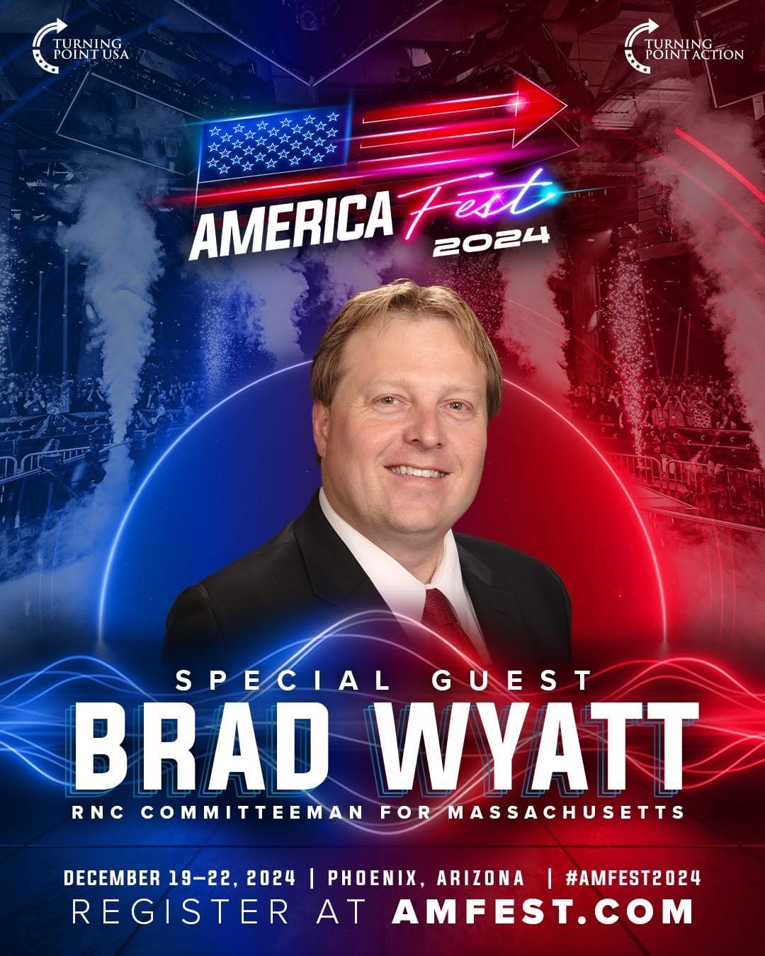AmericaFest 2024 poster featuring Brad Wyatt